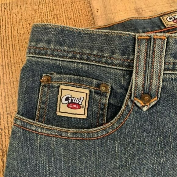 90’s Cruel Girl Denim jeans low rise bootcut juniors 13 XL - Picture 10 of 13
